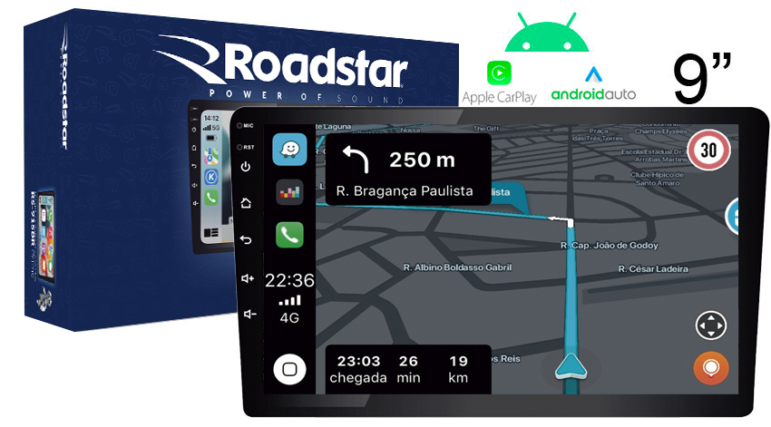 Multimídia ANDROID CARPLAY RS-915BR Prime